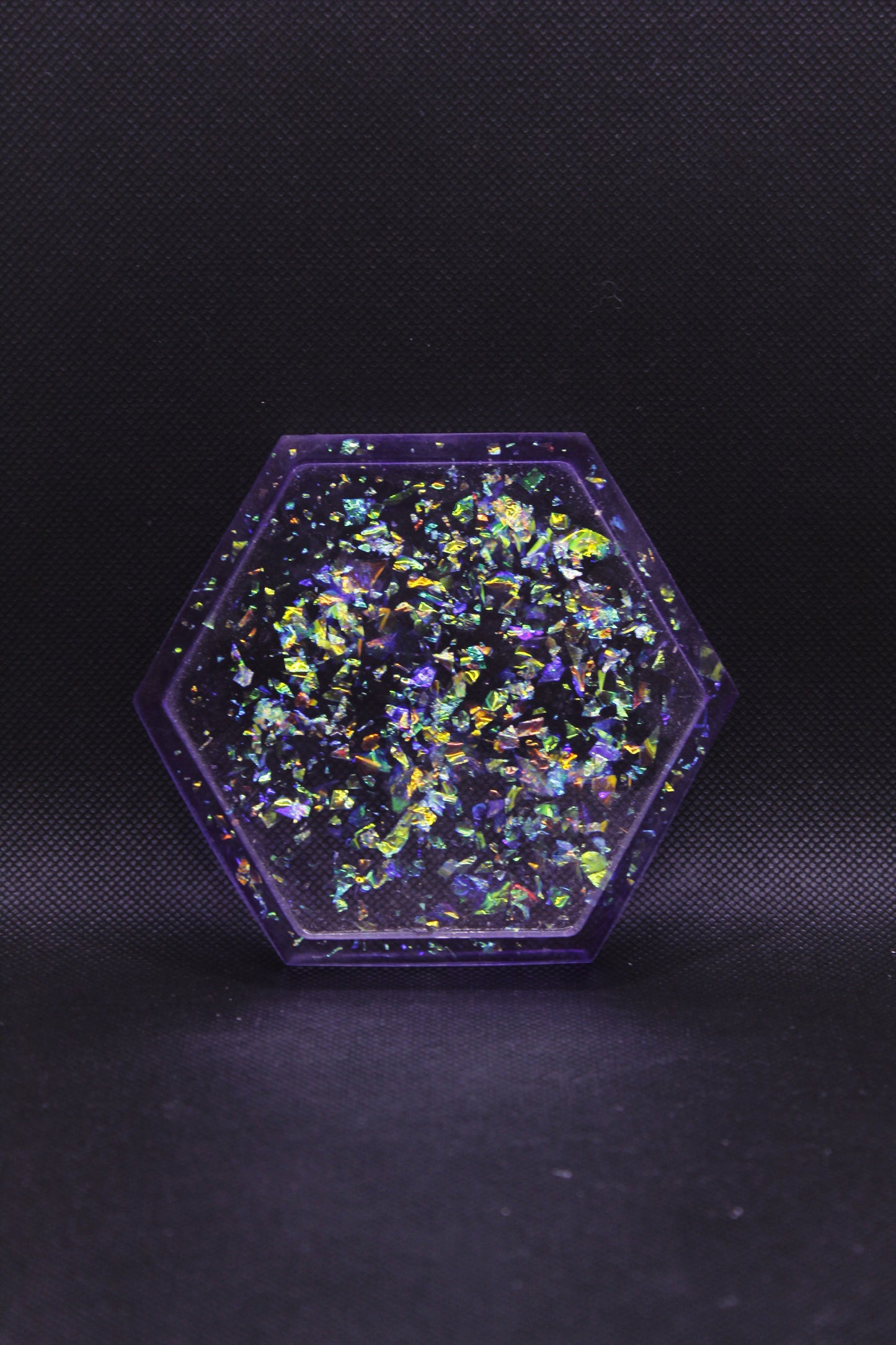 Vide poches violet à paillettes