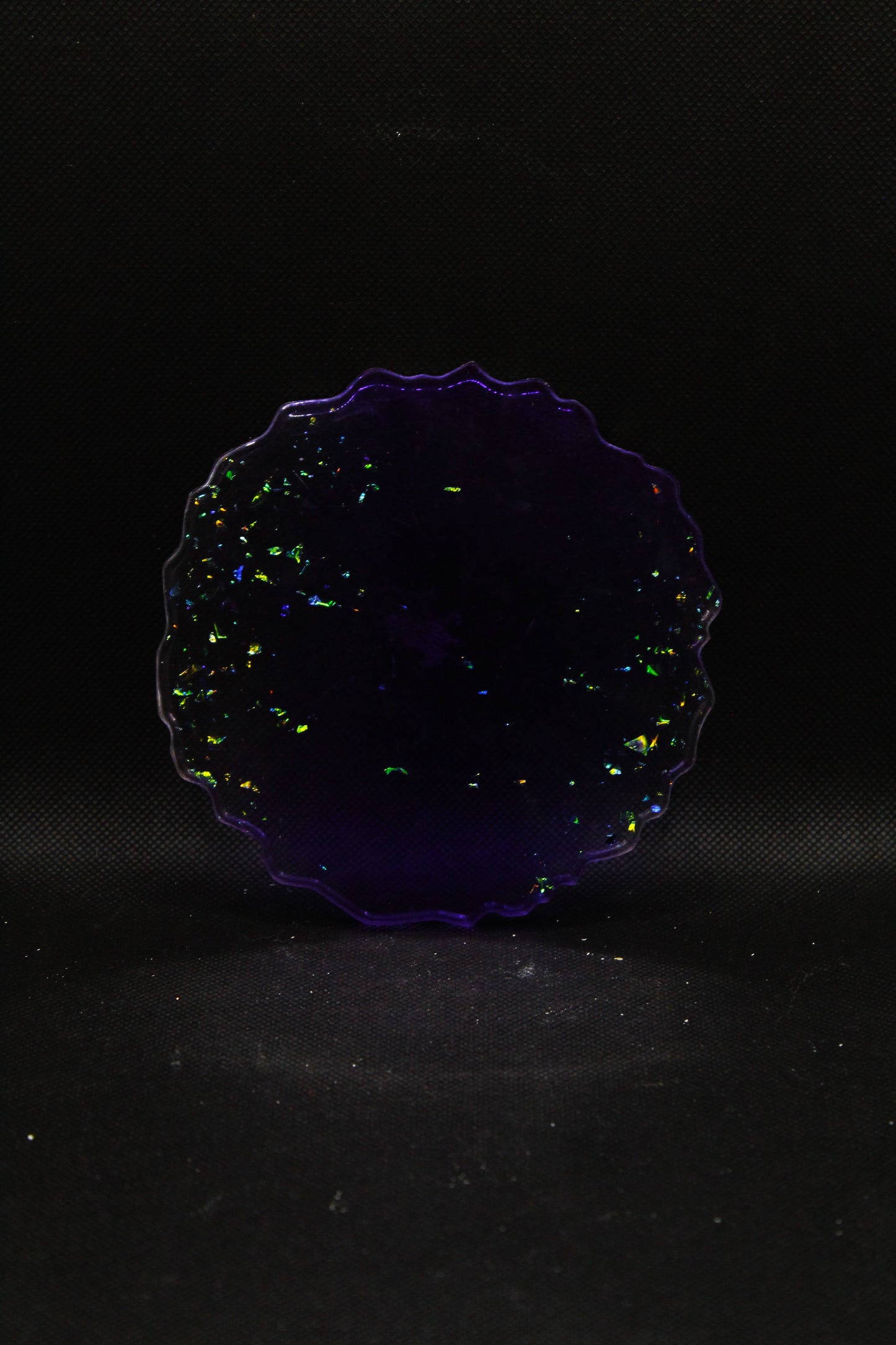 Dessous de verres violet à paillettes