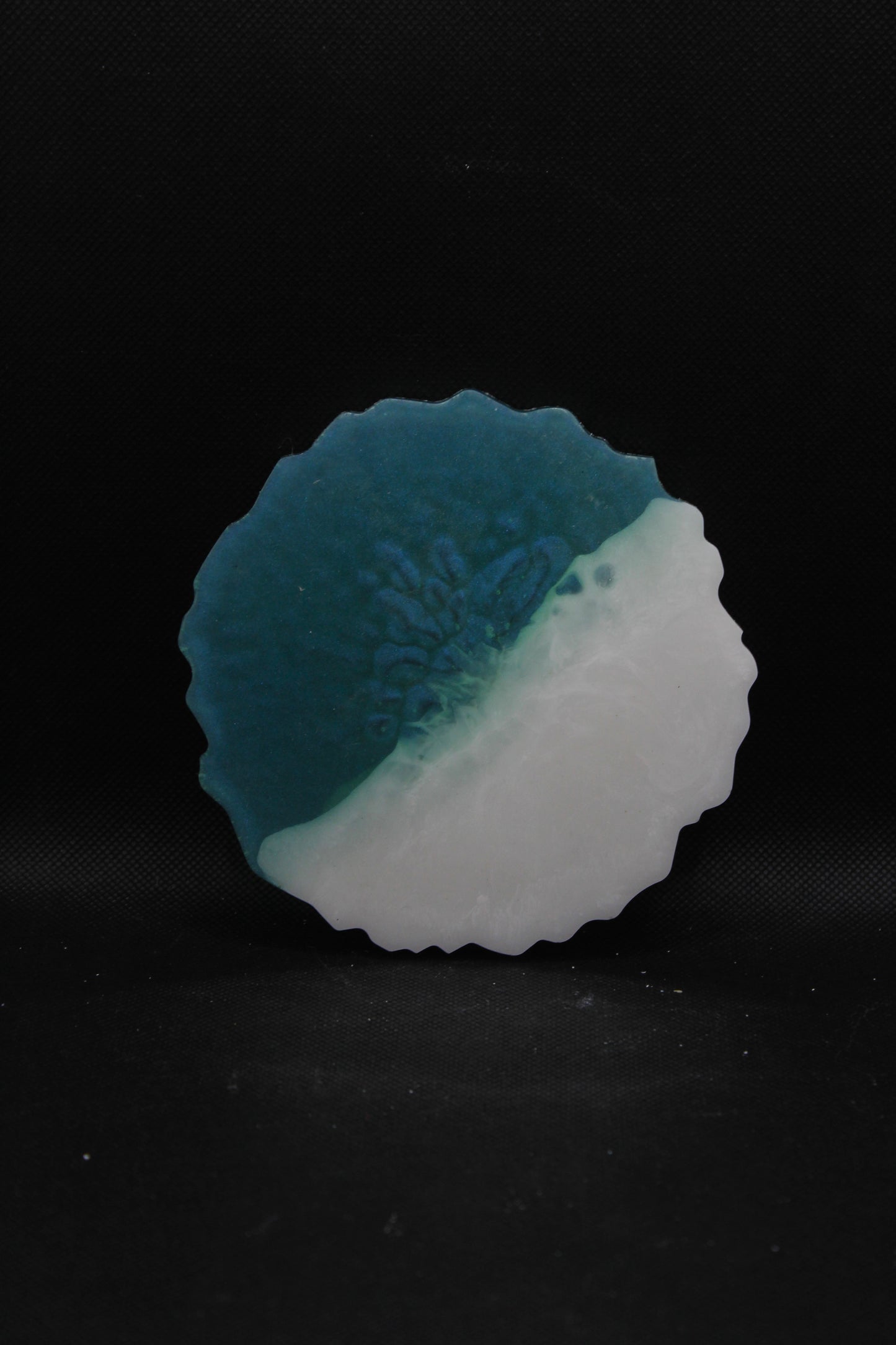 Dessous de verres blanc et bleu vert