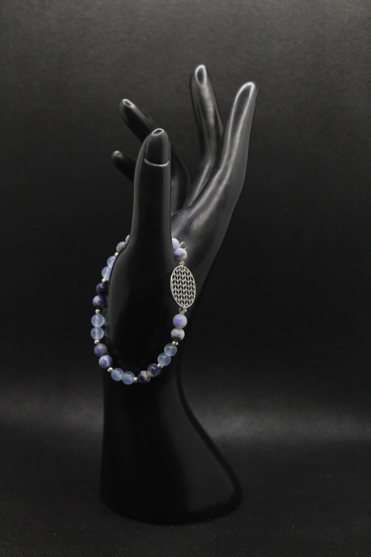 Bracelet calcédoine et sodalite
