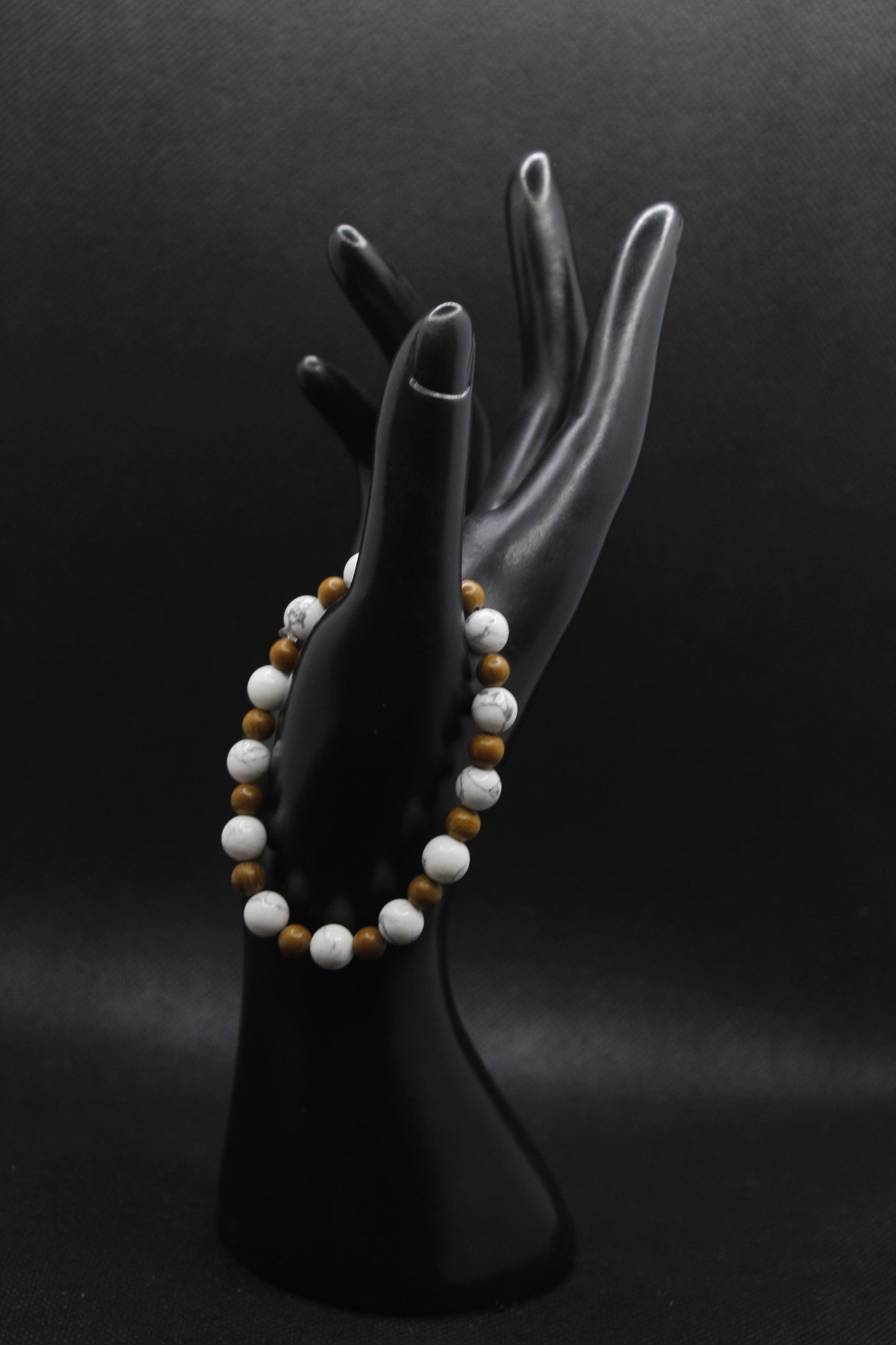 Bracelet howlite et wood jasper
