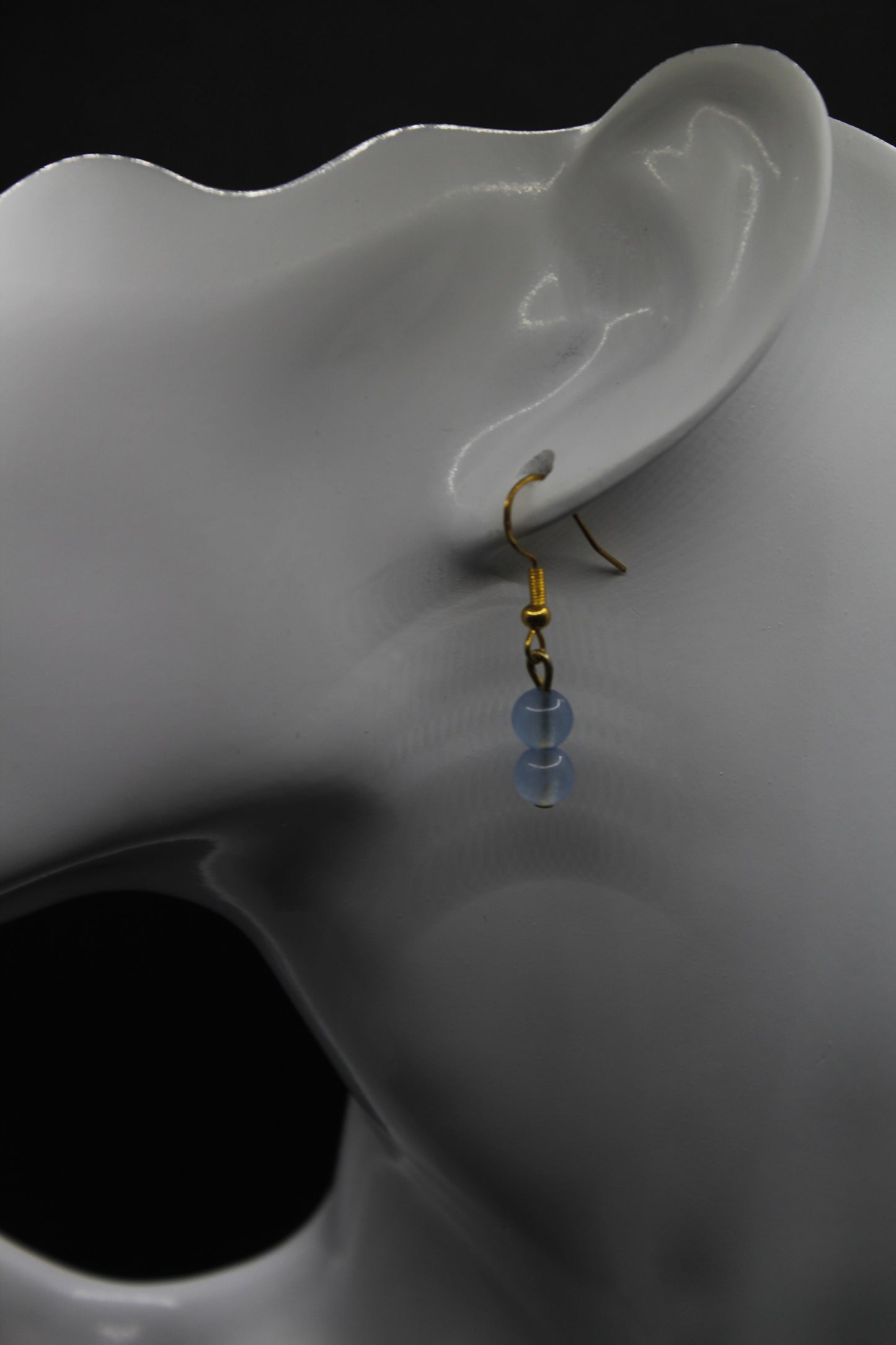 Boucle d'oreilles calcédoine