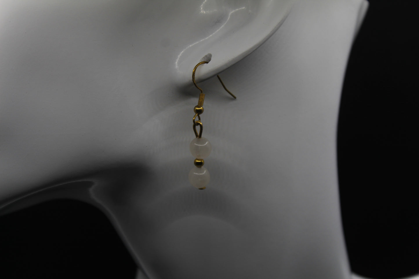 Boucle d'oreilles quartz rose