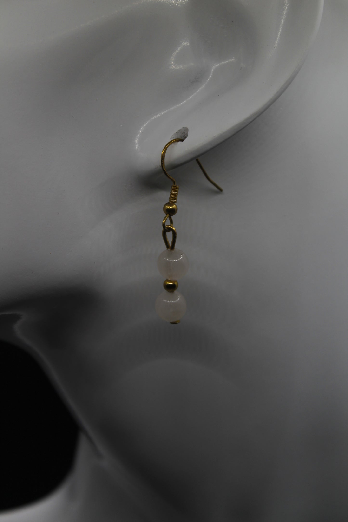 Boucle d'oreilles quartz rose