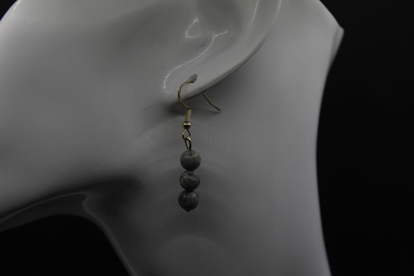 Boucle d'oreilles jaspe picasso