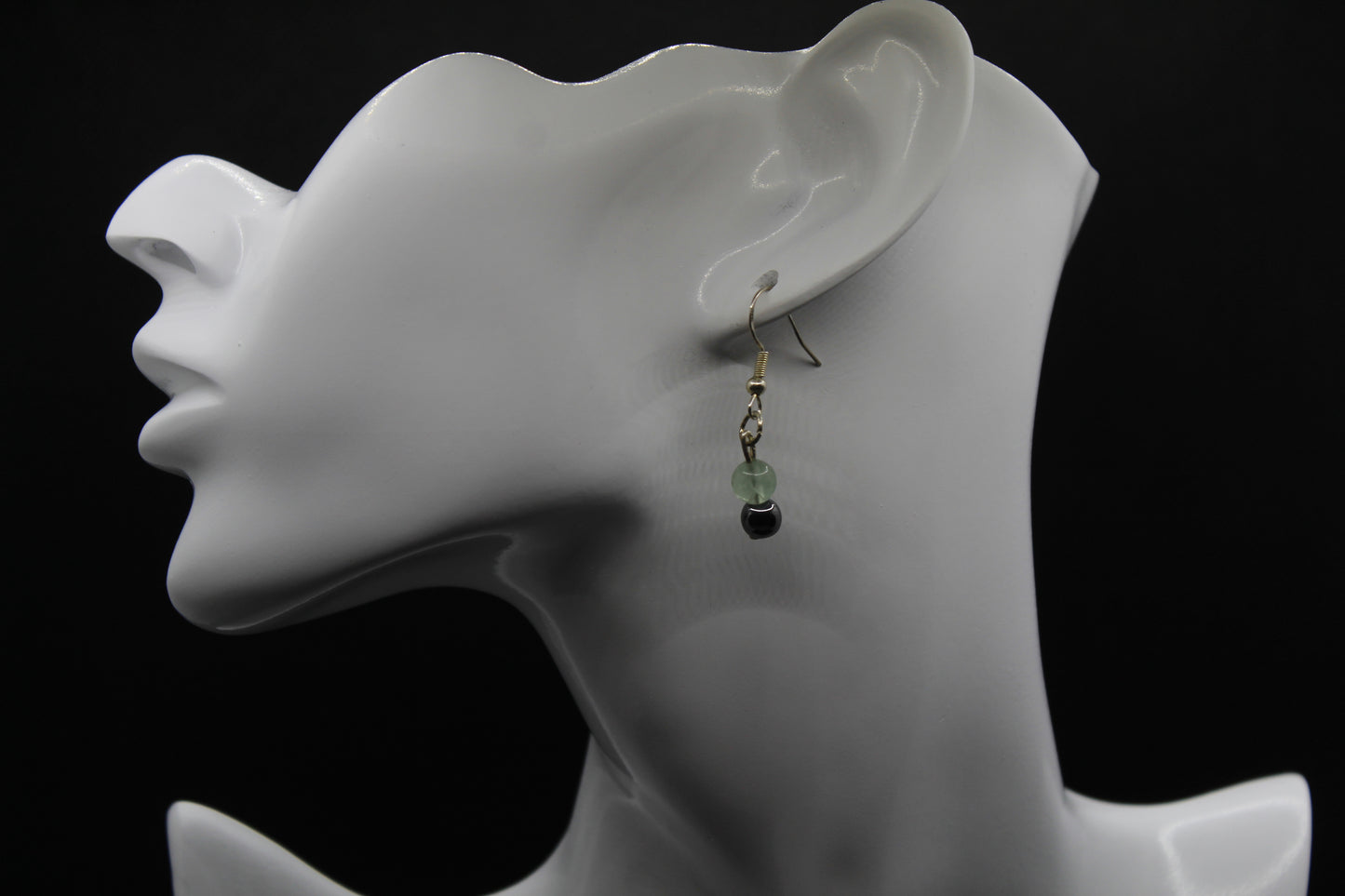 Boucle d'oreilles aventurine et hématite