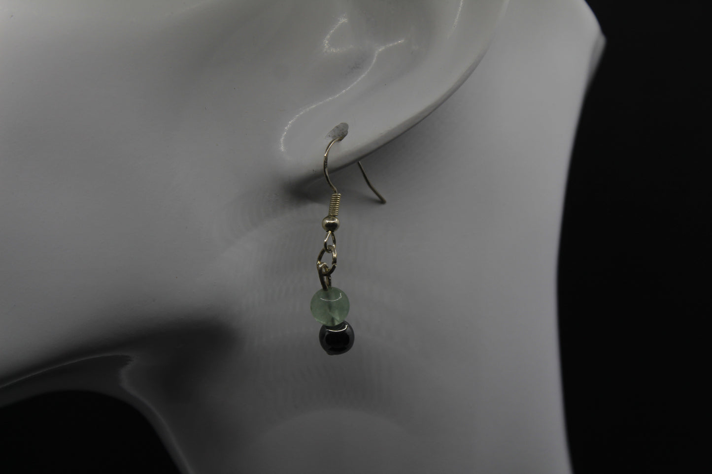 Boucle d'oreilles aventurine et hématite
