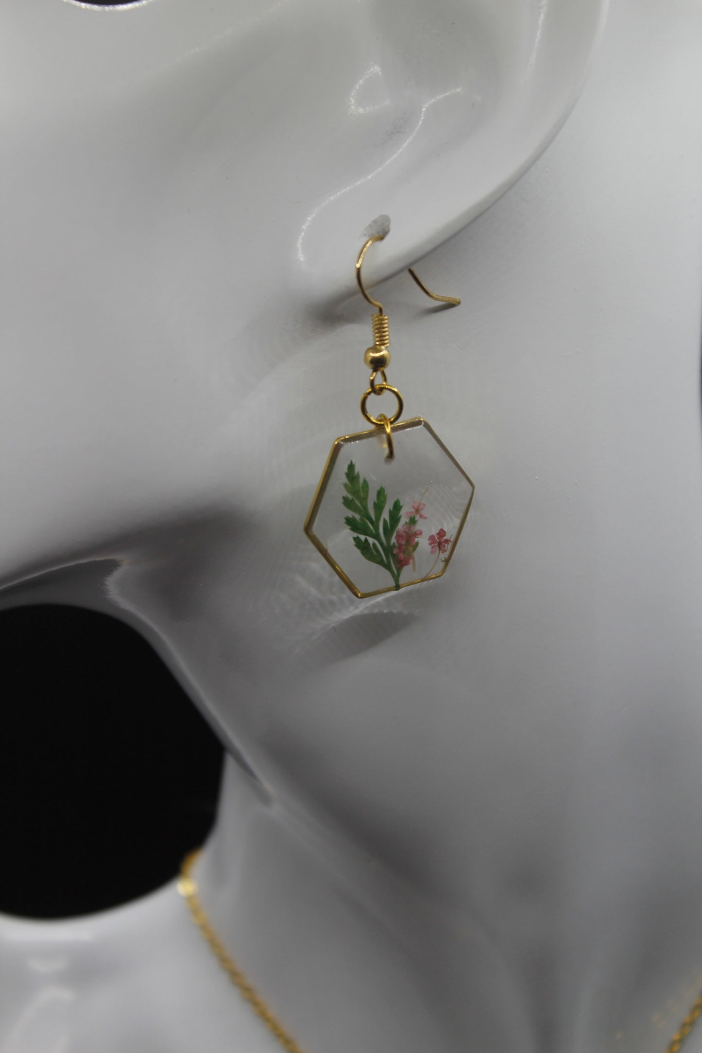 Lot boucle d'oreilles et collier feuilles et fleur