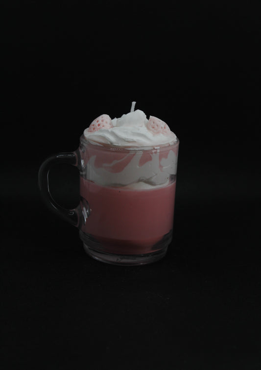 Bougie fraise chantilly