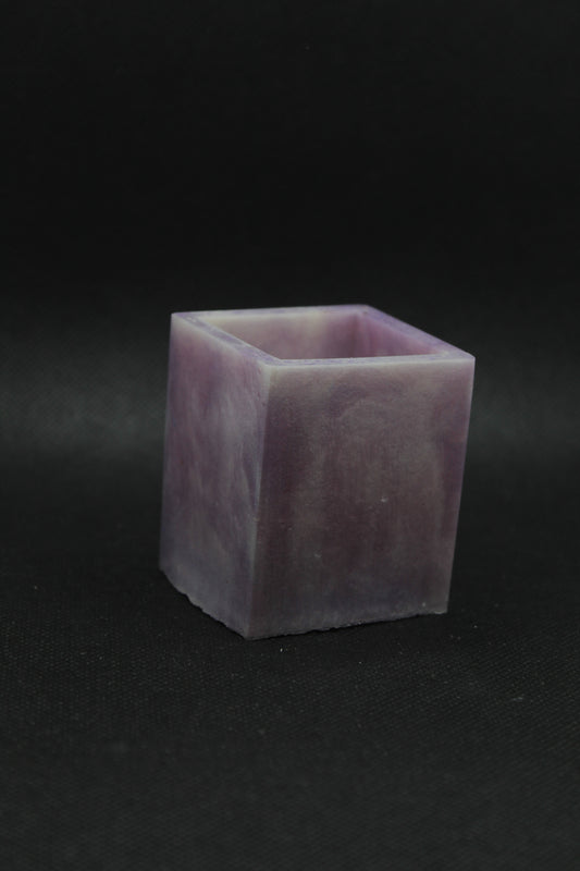 Bougeoir rose métallique