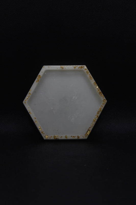 Vide poches blanc à paillettes