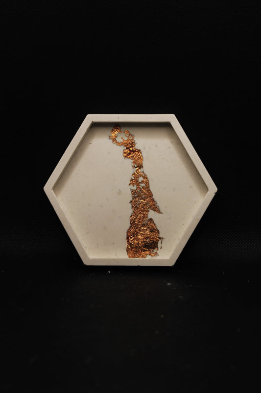 Vide poches avec feuilles de bronze