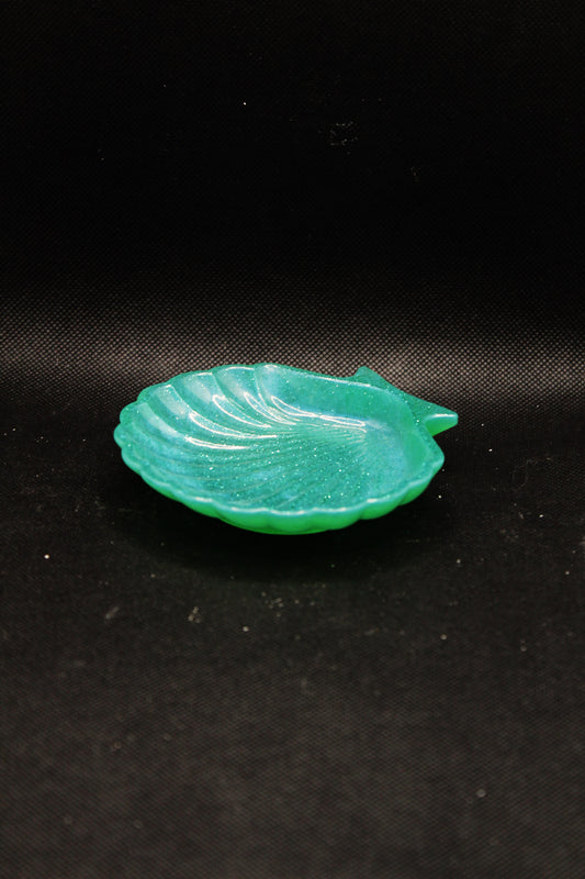 Vide poches coquillages bleu vert