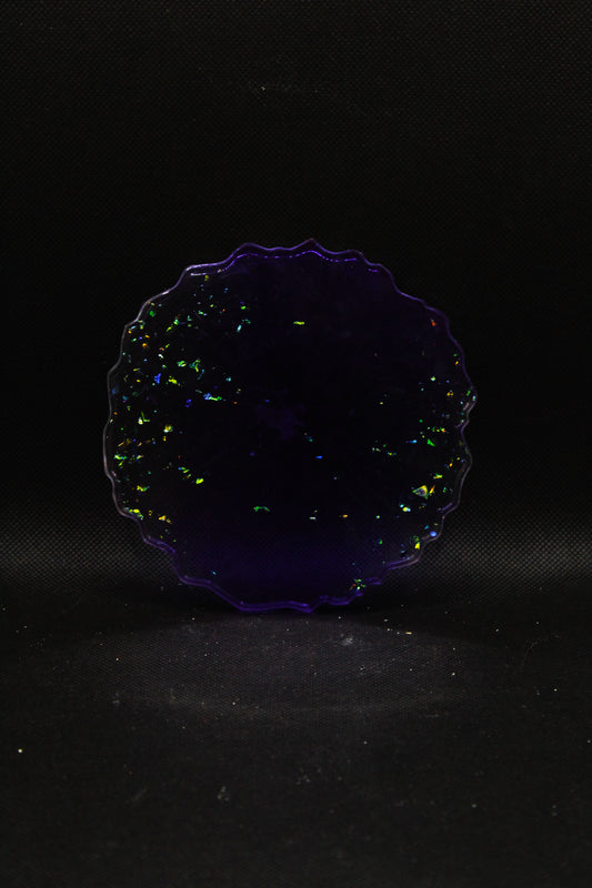 Dessous de verres violet à paillettes