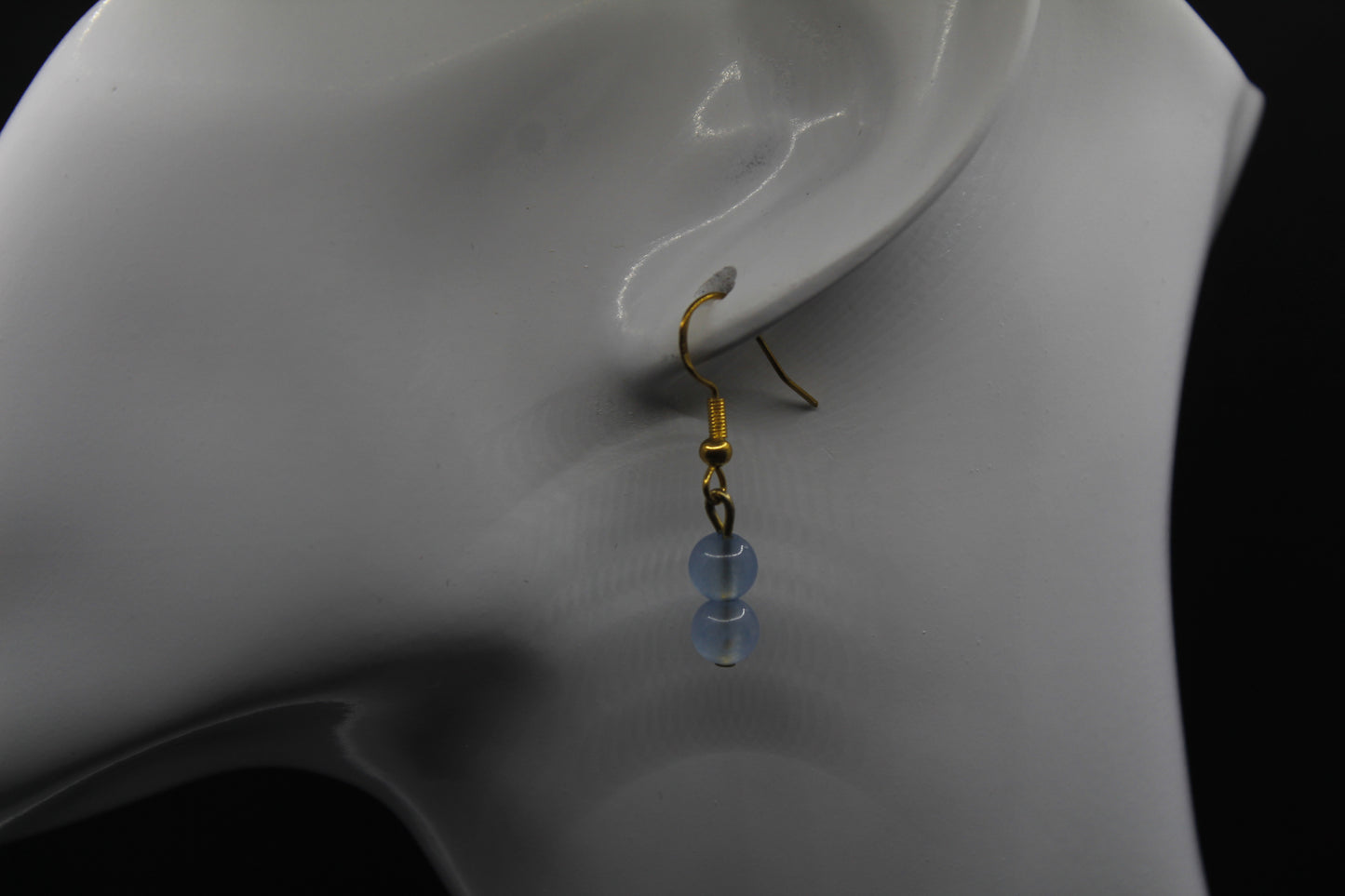 Boucle d'oreilles calcédoine
