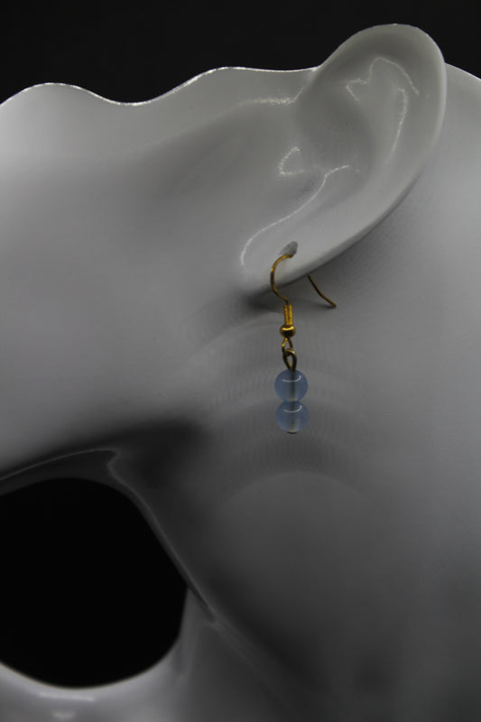 Boucle d'oreilles calcédoine