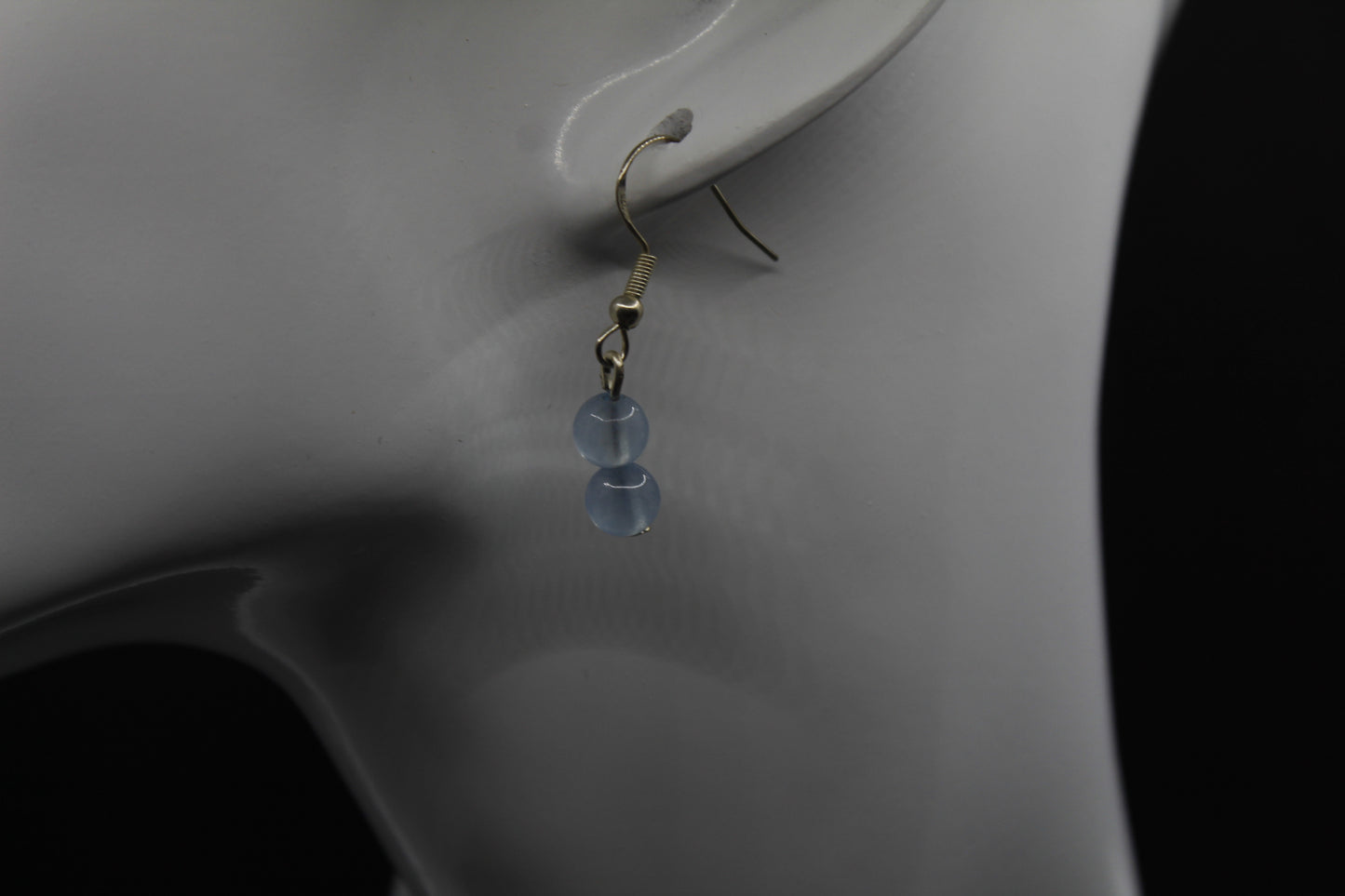 Boucle d'oreilles calcédoine
