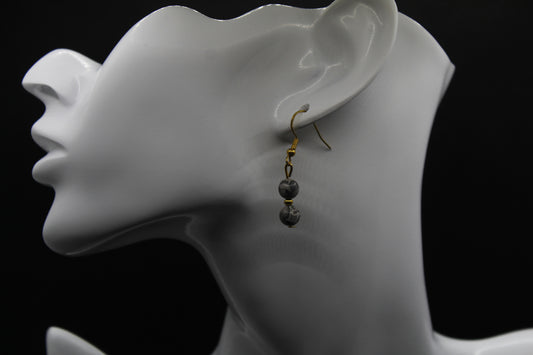 Boucle d'oreilles jaspe picasso