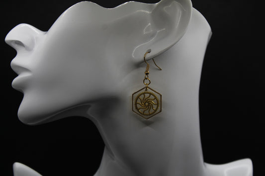 Boucle d'oreilles dorés
